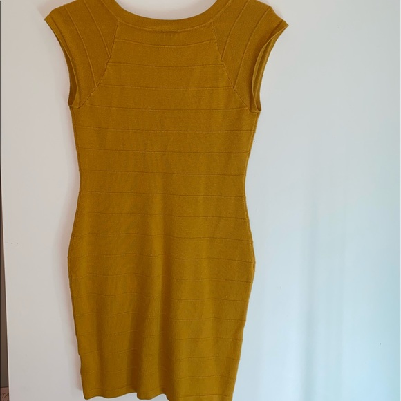 Yellow Pink Rose Dress, Bandage - Size M - Picture 4 of 5